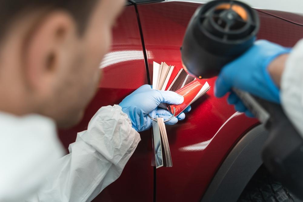 Correcting mismatched car paint from previous automotive bodywork